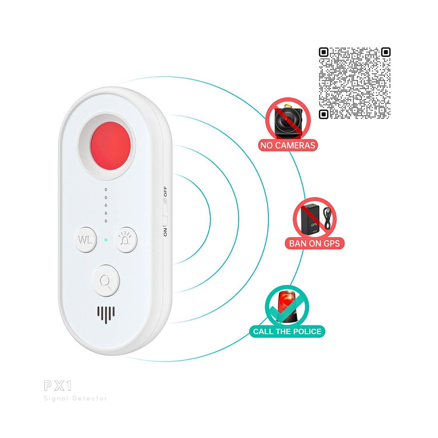 PX1 Secret Spy Hidden WiFi Wireless Video Camera Signal Detector PX1 Secret Spy Hidden WiFi Wireless Video Camera Signal Detector